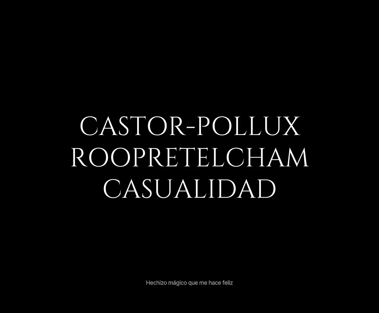 Estilo de texto sencillo con hechizos de felicidad en blanco y negro