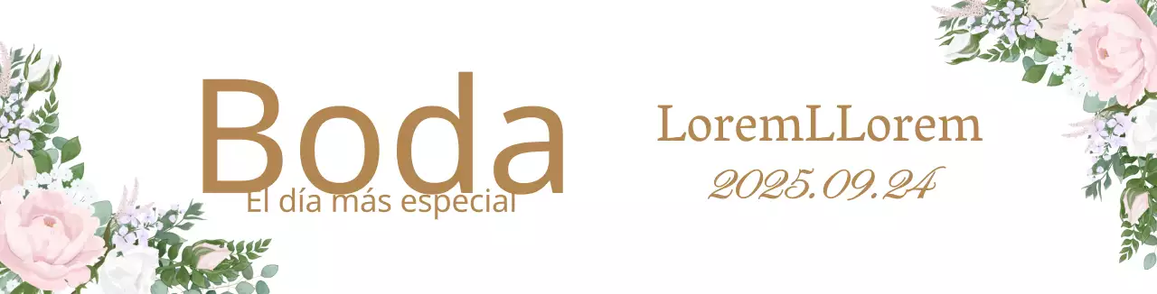 Blanco Lujosa ilustración floral boda