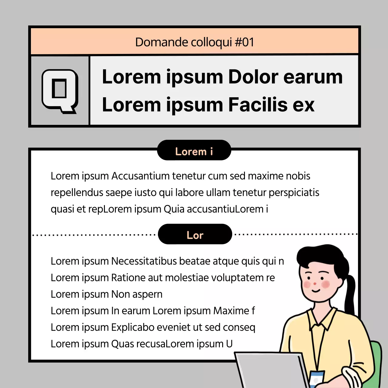 Consigli arancioni e neri per domande di intervista anticipate e risposte modello