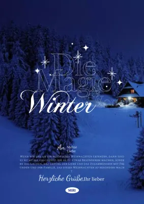 Weiß und blau Nachthimmel Winter Weihnachten Stimmung vertikale Poster