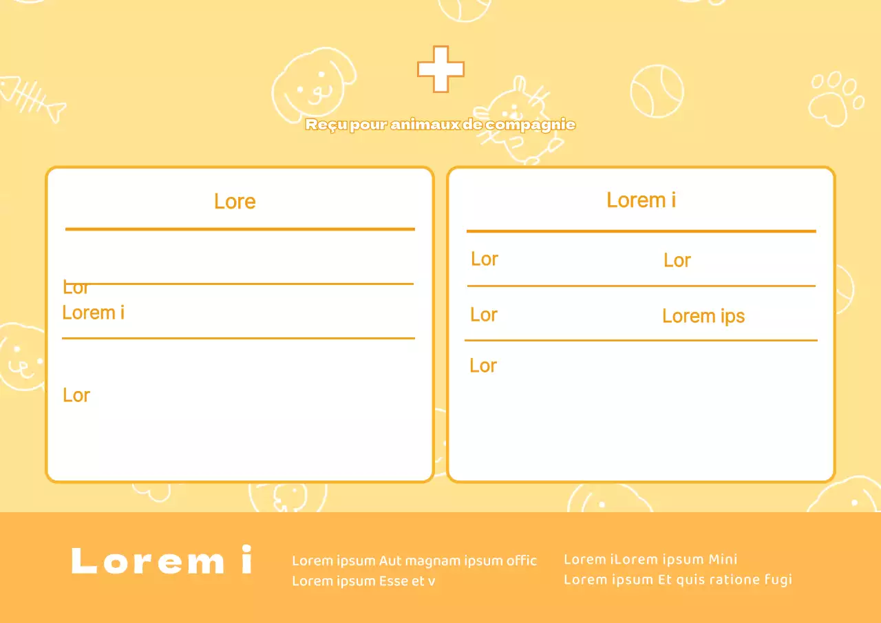 Reçu pour animaux de compagnie