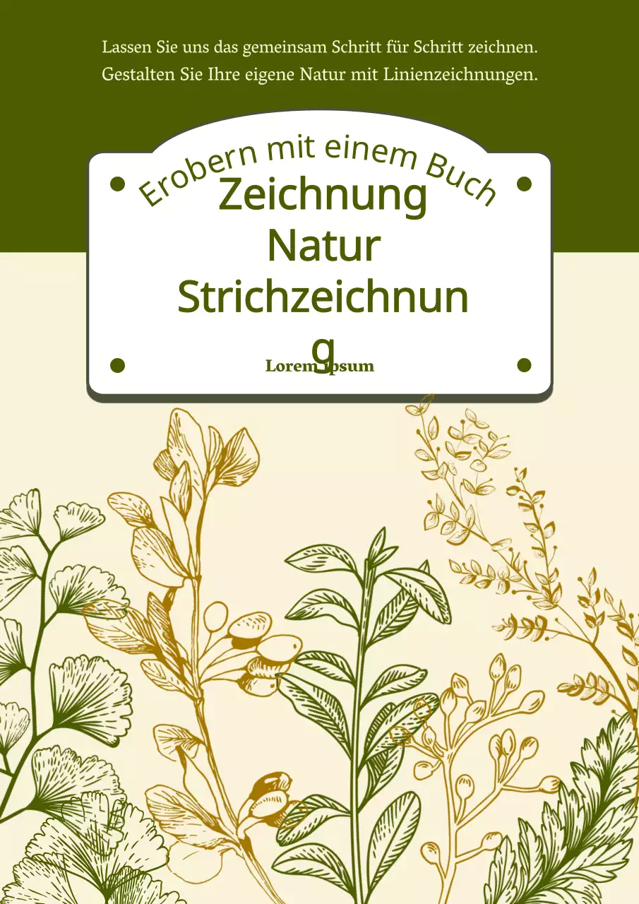 Über das Zeichnen ruhiger Naturlinien in Grün und Beige
