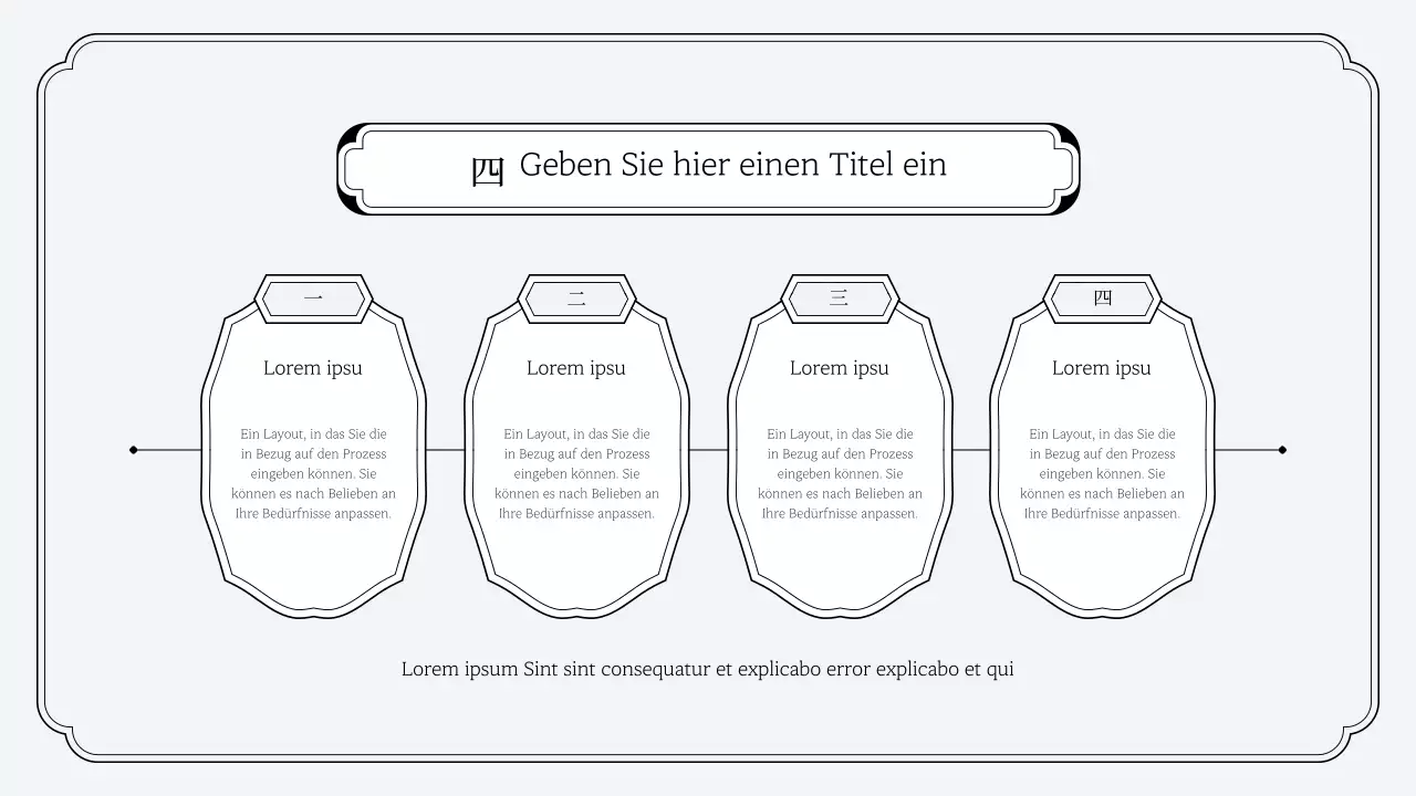 Einfaches Präsentationskit im orientalischen Stil
