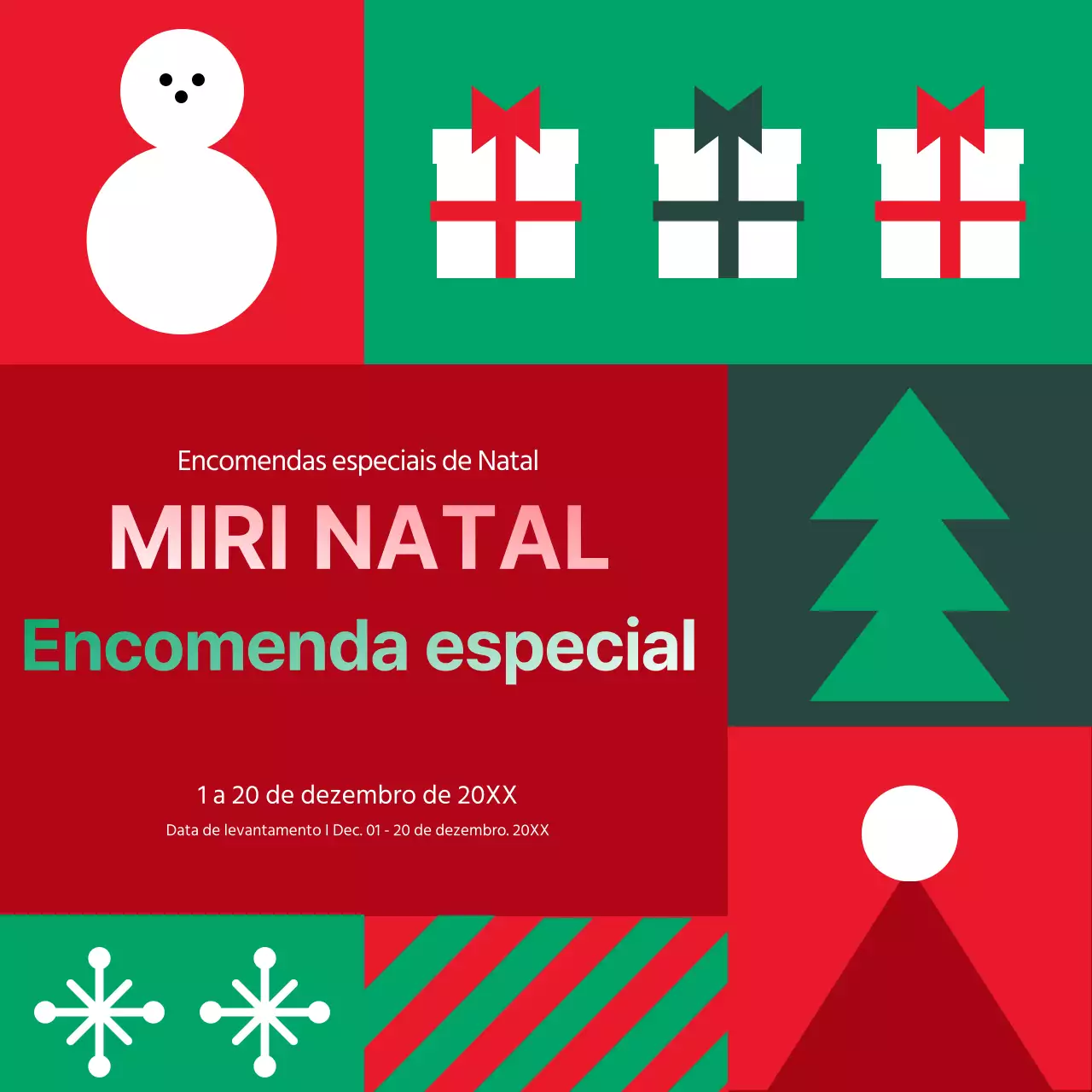 Uma bonita sobremesa de Natal com cores vermelhas e verdes.