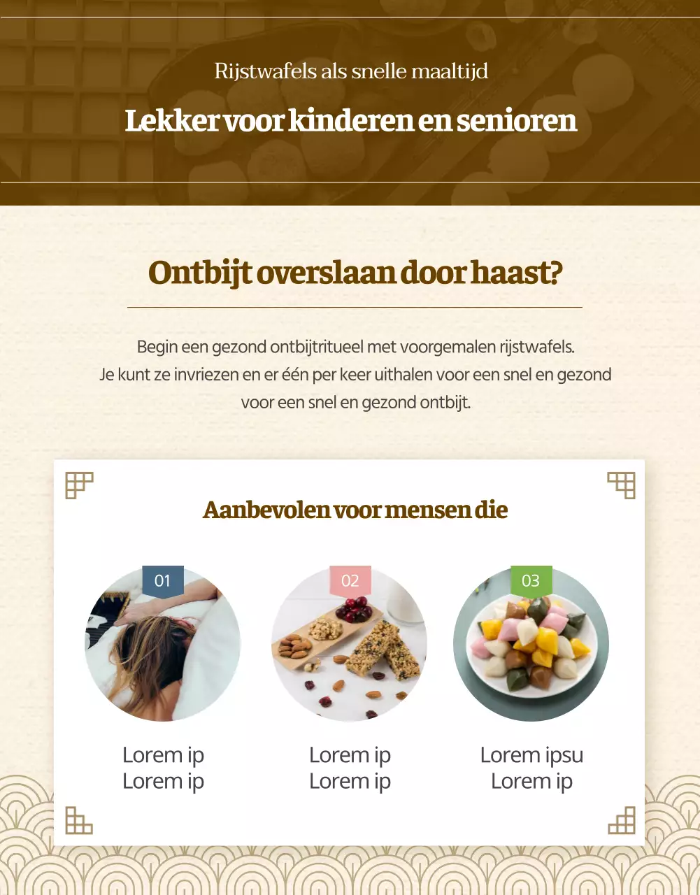 Details van de traditionele bruine rijstwafels te koop