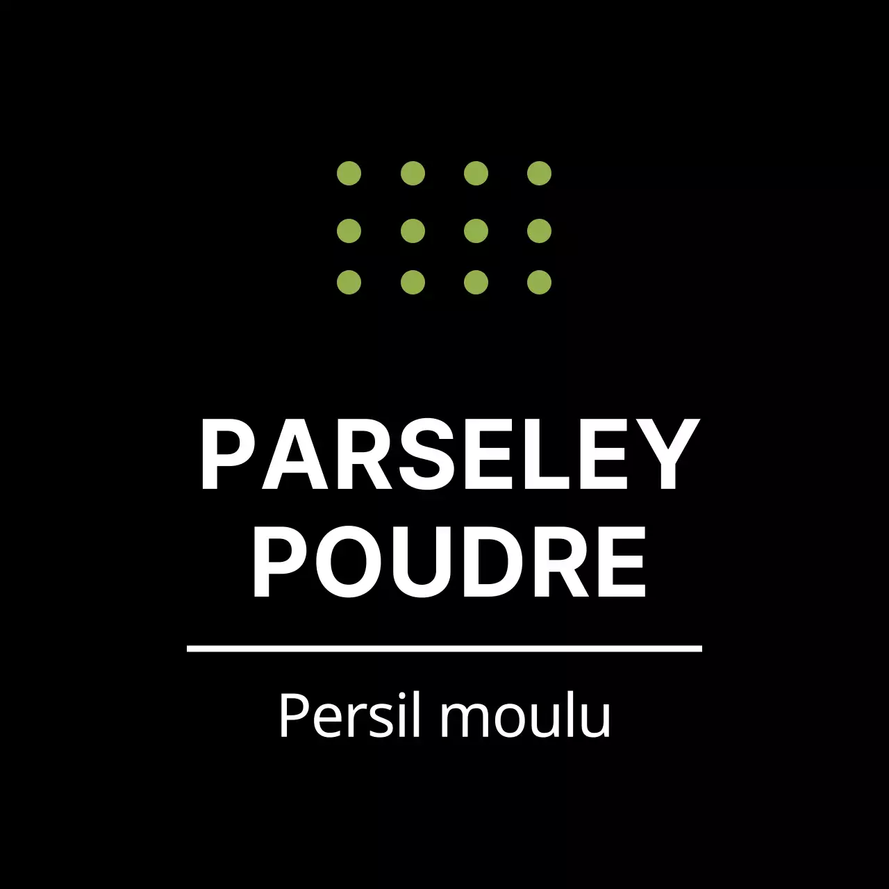 Étiquette d'épices simple noire Étiquette de persil