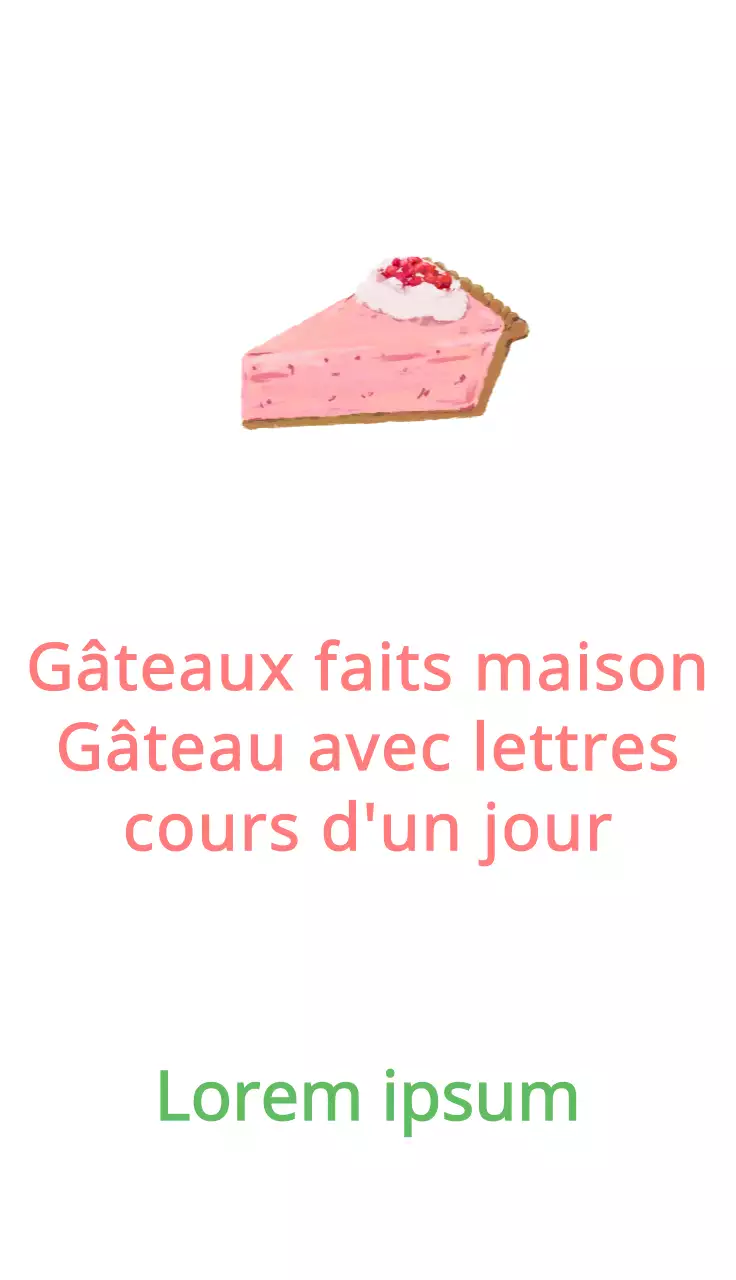 Conception d'un magasin de gâteaux avec des illustrations de gâteaux douillets à la peinture à l'huile aux couleurs pastel.