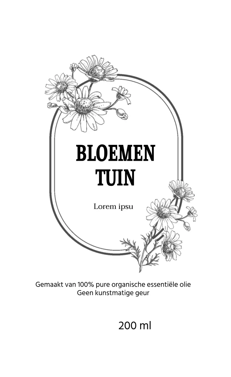 Witte illustratie schoon schoonheidsproduct pakket label