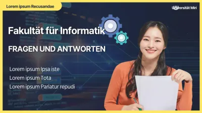 Hübsches Miniaturbild für Informatik und YouTube in Marineblau und Gelb.