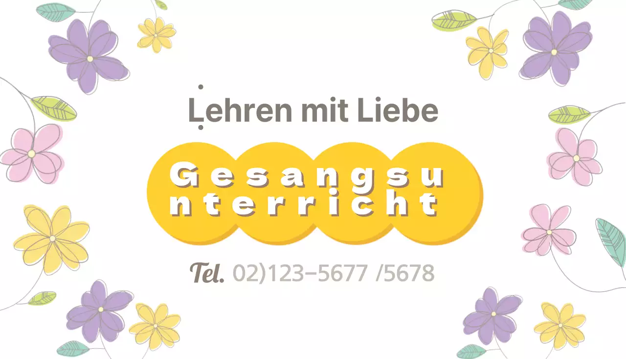 Gesangsunterricht mit Liebe unterrichtet