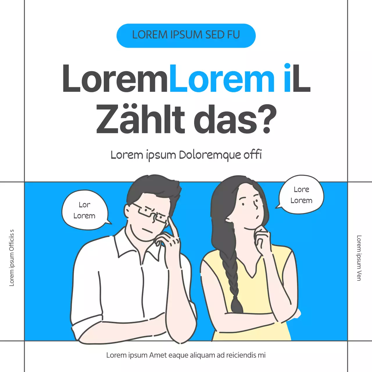 Einfache Illustration in Blau und Zitrone Beschäftigungsthemen Gesetz zur Änderung des Gleichstellungsgesetzes CardNews