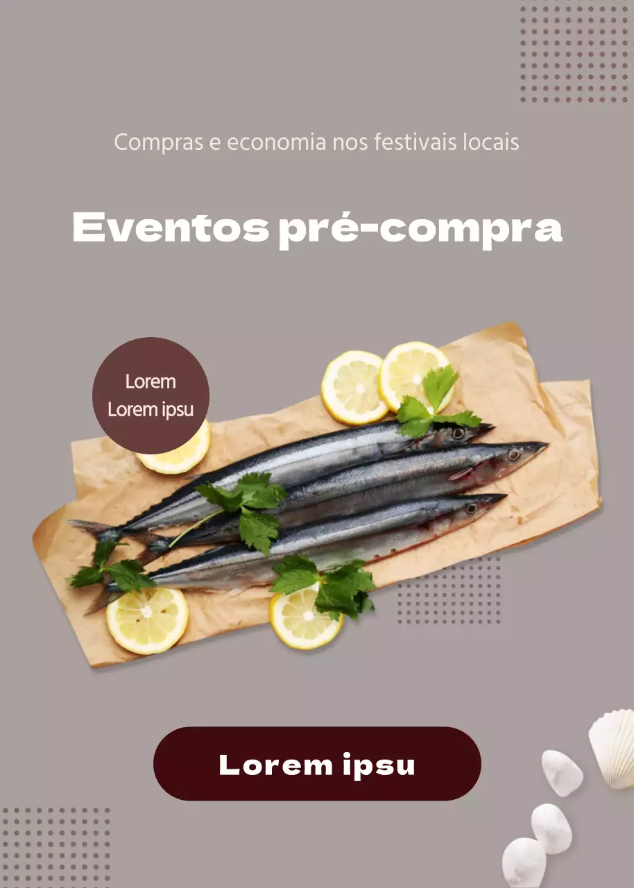 Peixe de festival local sobre fundo castanhoEvento