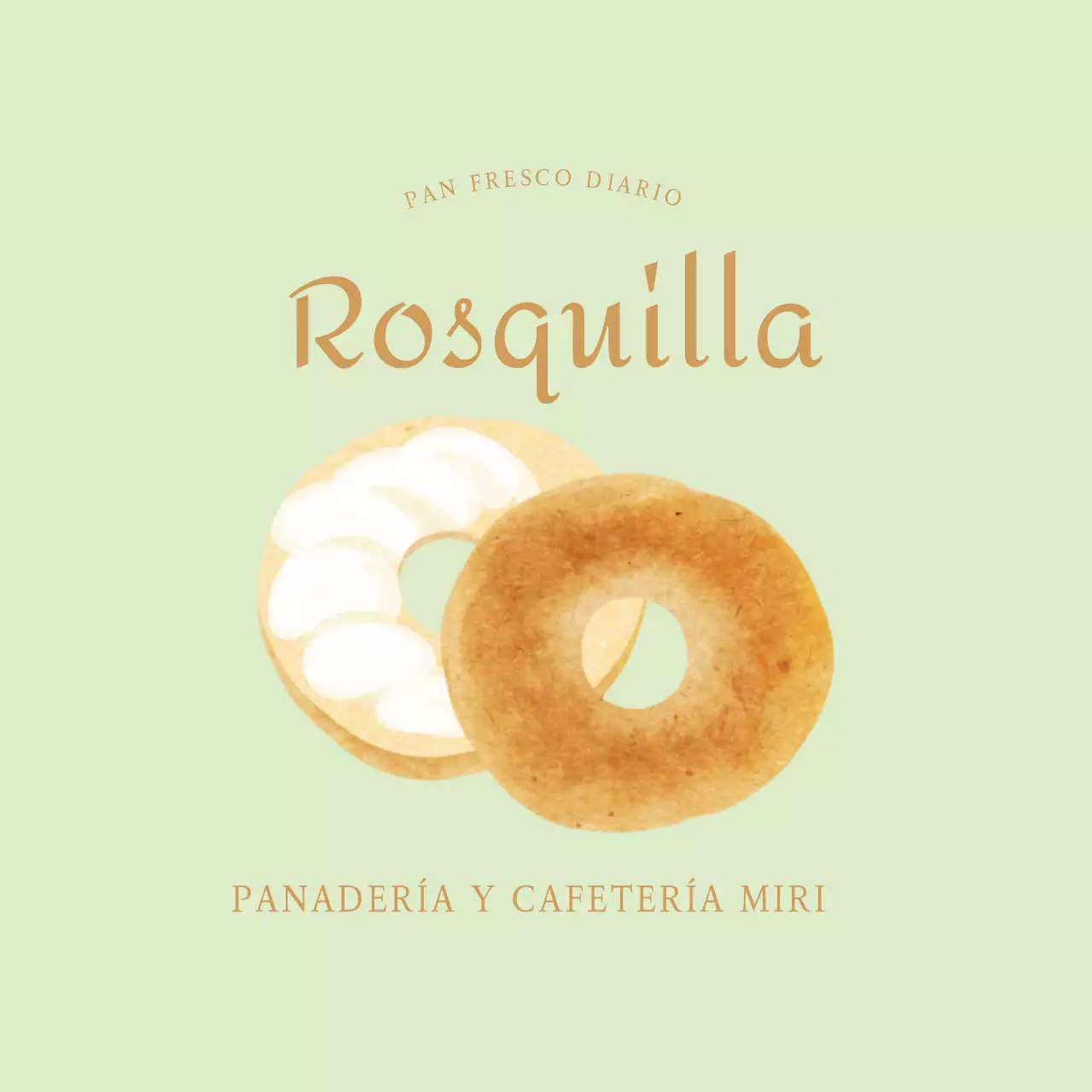 Pegatina ilustrada Bagel Dessert