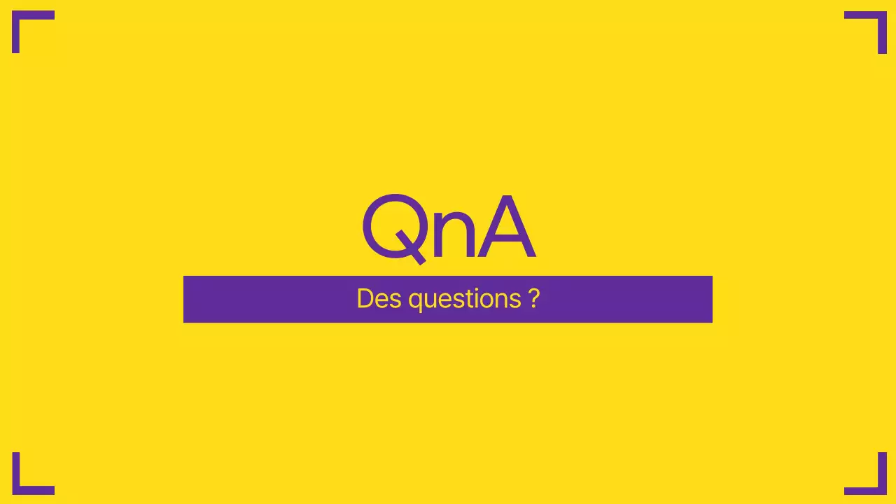 Une présentation forte et nette en jaune et violet