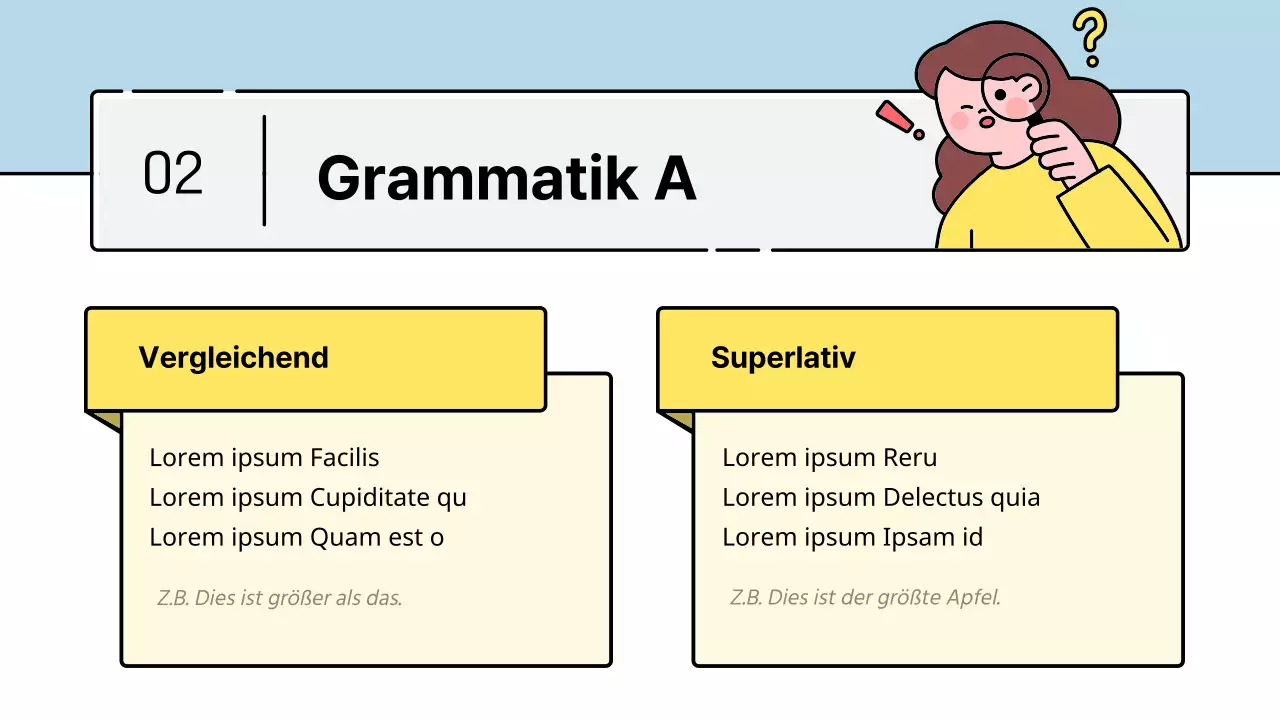 Niedliche Lernfigur in hellblauem Stil