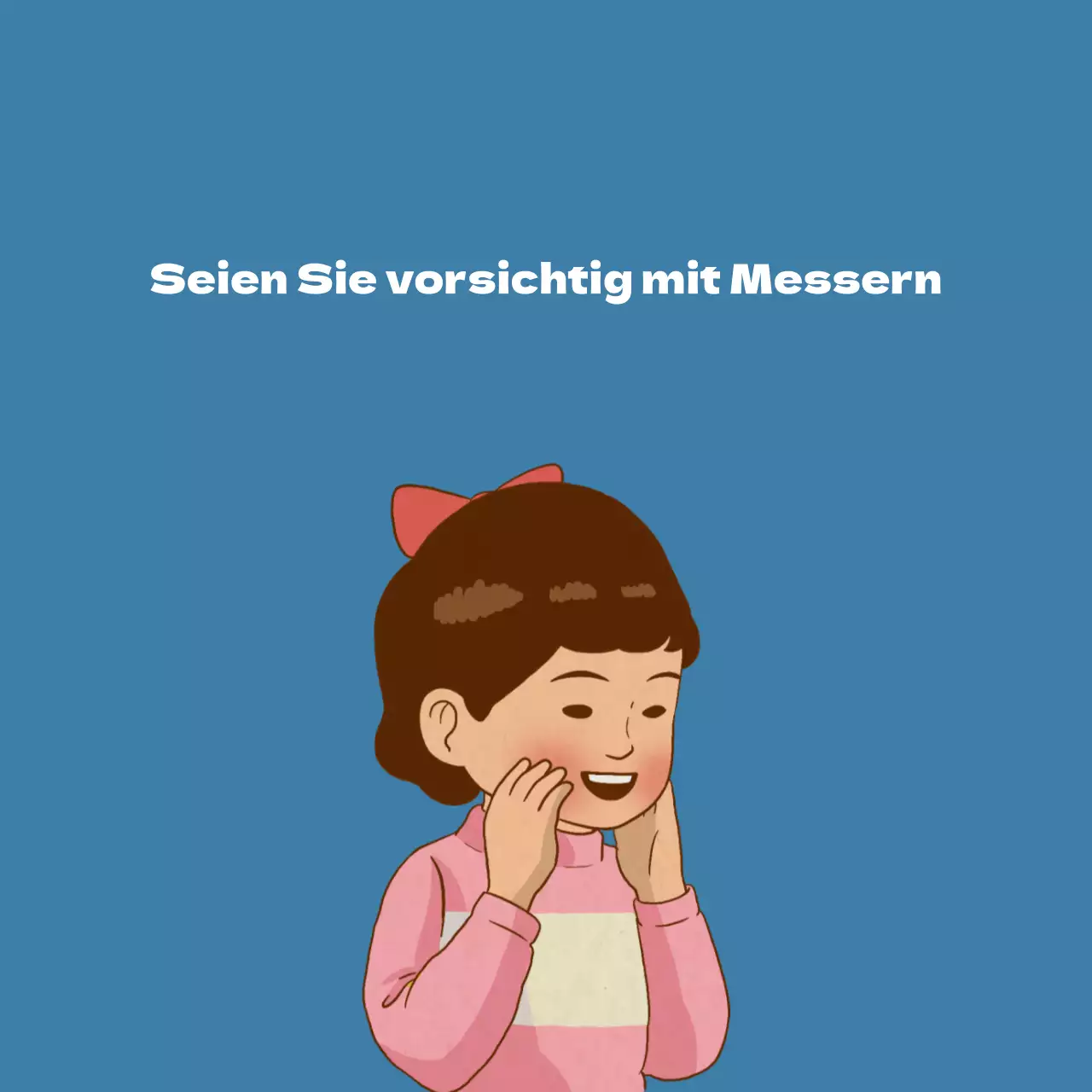 Seien Sie vorsichtig mit Messern