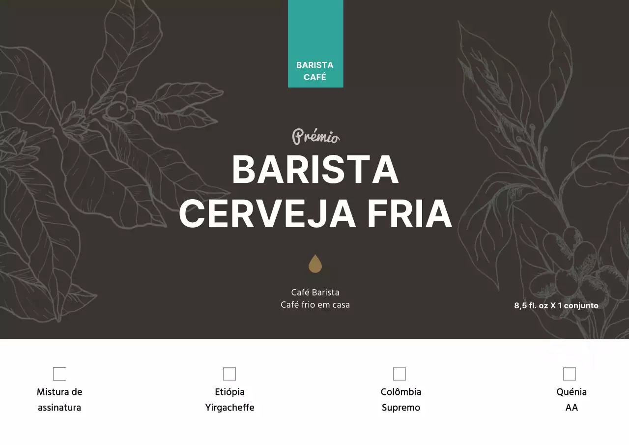 Feijão castanho Ilustração Café Cartão postal do produto