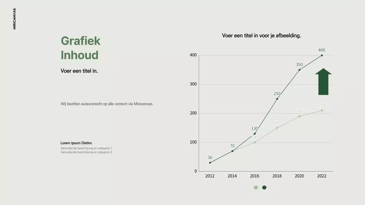 Eenvoudige lijngrafiek in olijfgroen