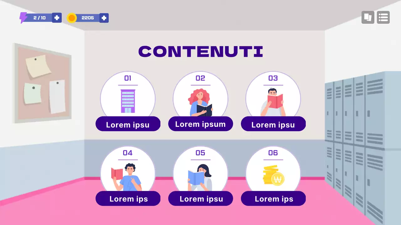 Proposta di gioco scolastico in viola