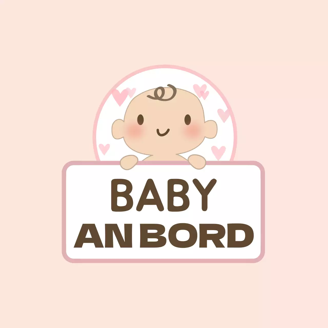 Rosa weiß niedliche Illustration mit einem Kind reiten