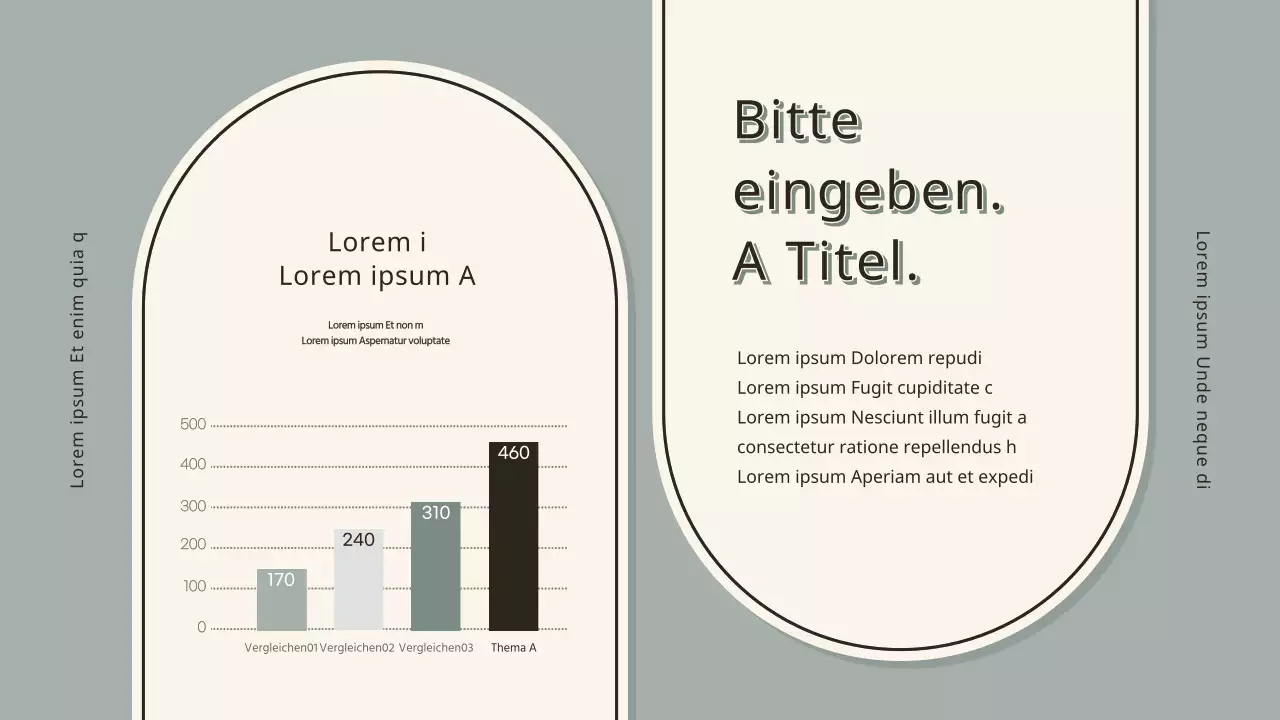 Säulendiagramm-Infografik mit einem Elfenbein- und Grau-Konzept