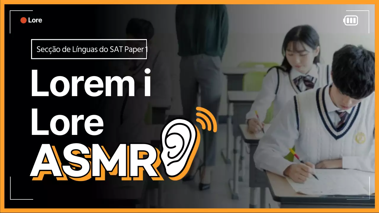 Um simples teste prático SAT laranja ASMR