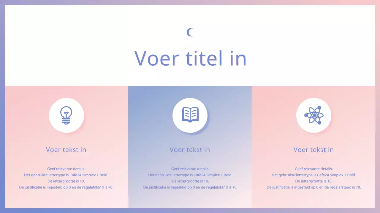 Eenvoudige agenda met roze-paars kleurverloop