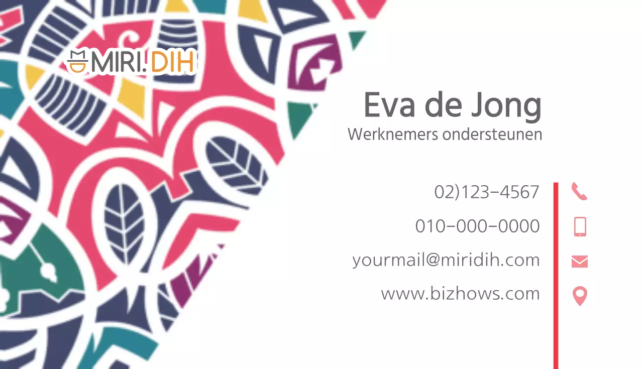 Miridi zakelijke visitekaartjes
