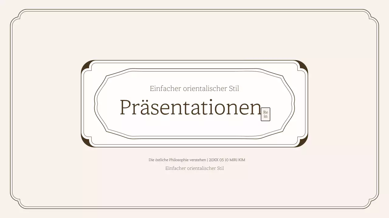 Einfaches Präsentationskit im orientalischen Stil
