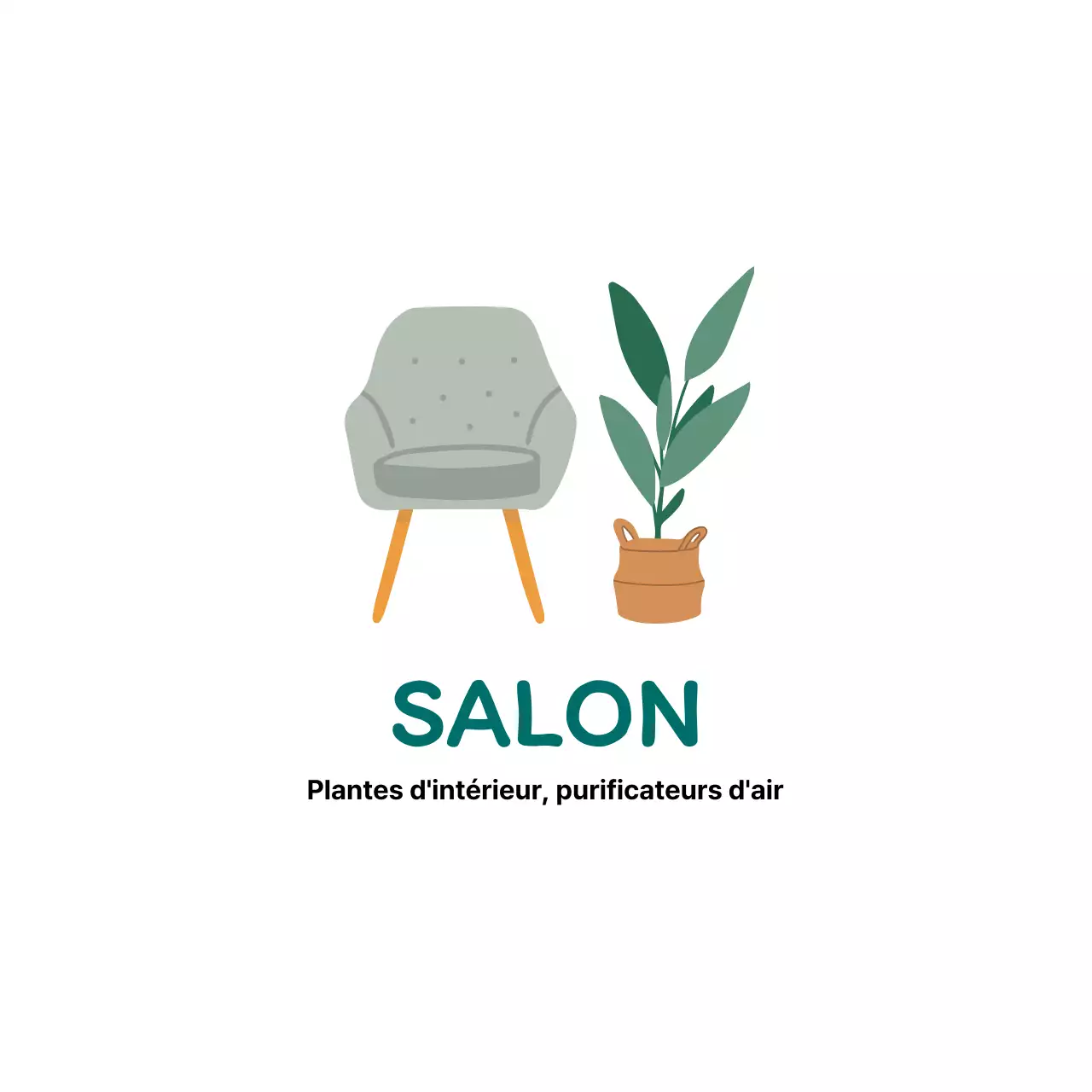 Étiquettes intérieures propres avec illustrations grises