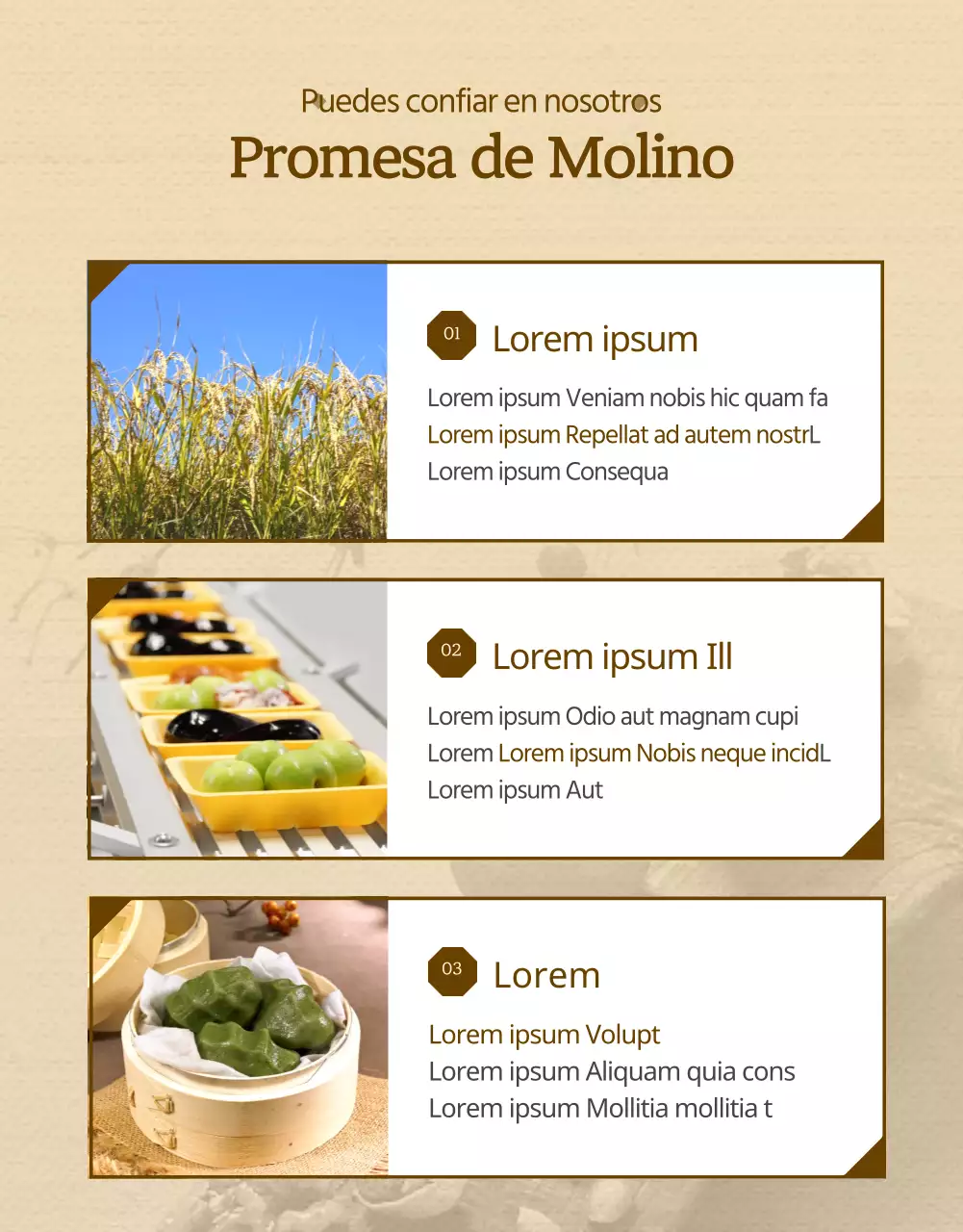 Detalles de los pasteles tradicionales de arroz integral a la venta