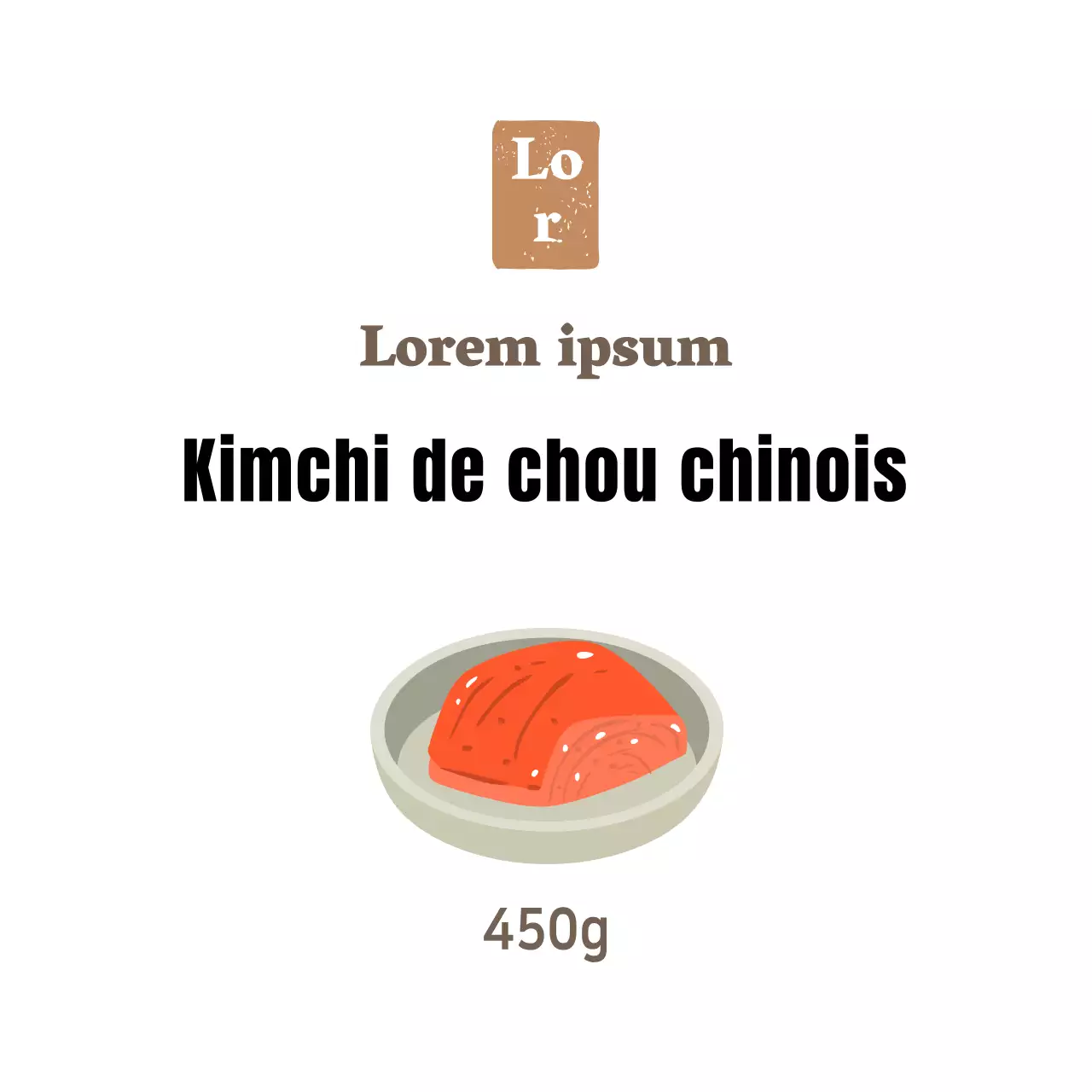 Chou kimchi blanc simple pour l'accompagnement