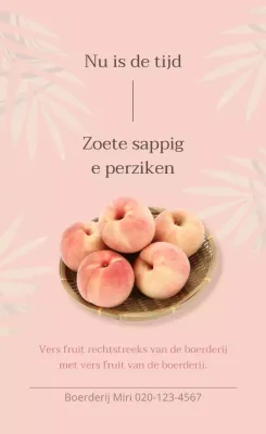 Boerderij-tot-tafel perzik sticker