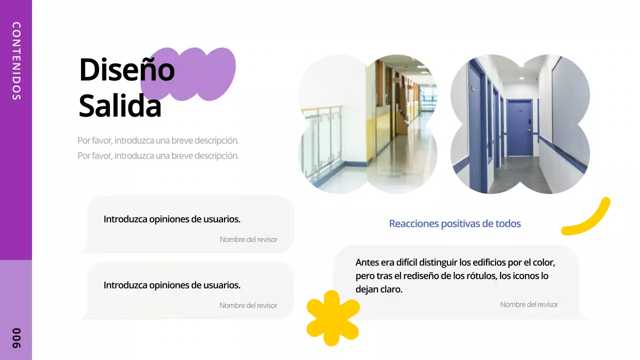 Un sencillo proyecto de diseño para daltónicos que utiliza formas con acentos amarillos