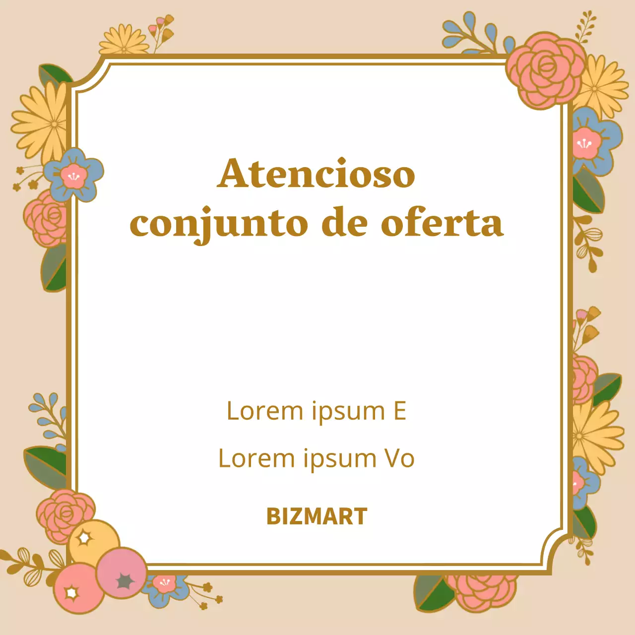Moldura de flores de Chuseok_estandarte quadrado