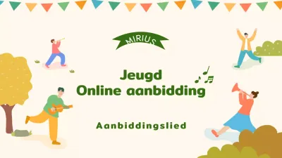 Online lofzang op groen en beige