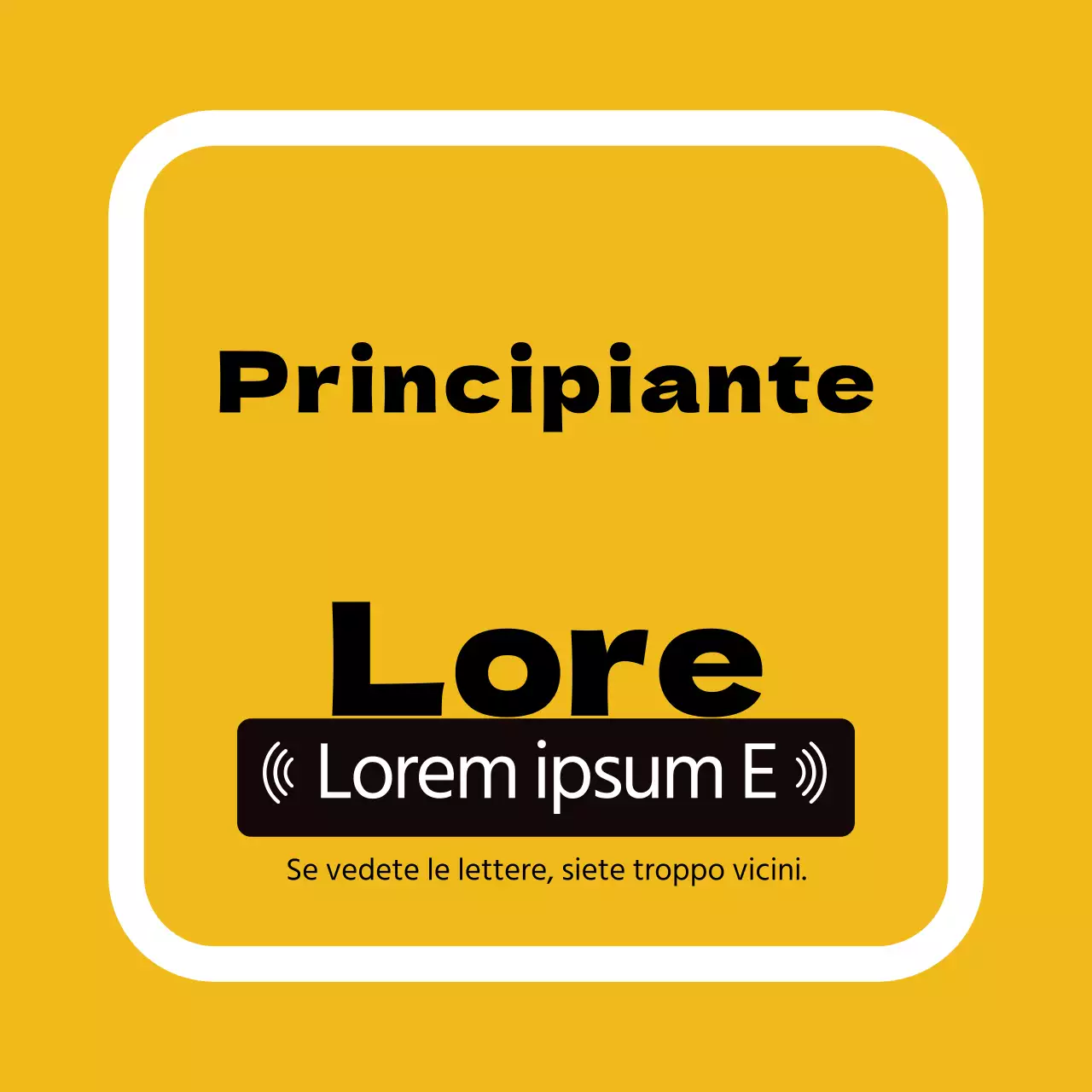 Istruzioni di guida gialle per principianti di facile lettura