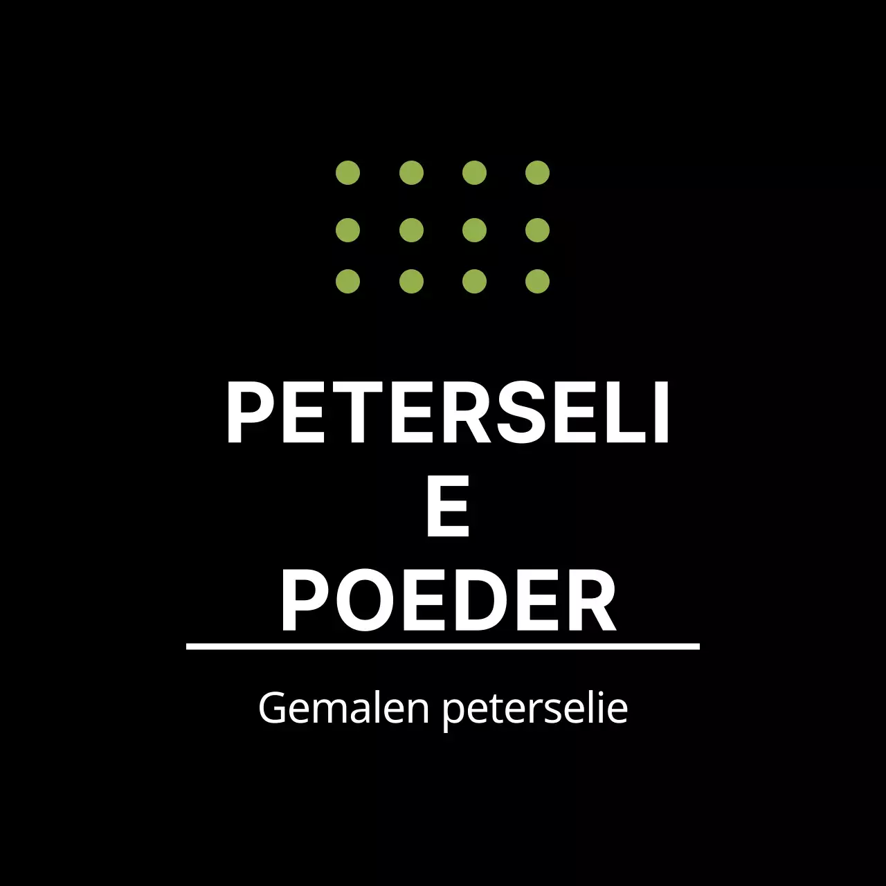 Zwart eenvoudig kruidenetiket peterselie sticker