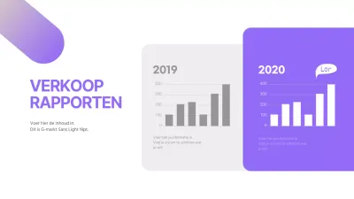 Een strakke afgeronde staafdiagram met een paars kleurverloop