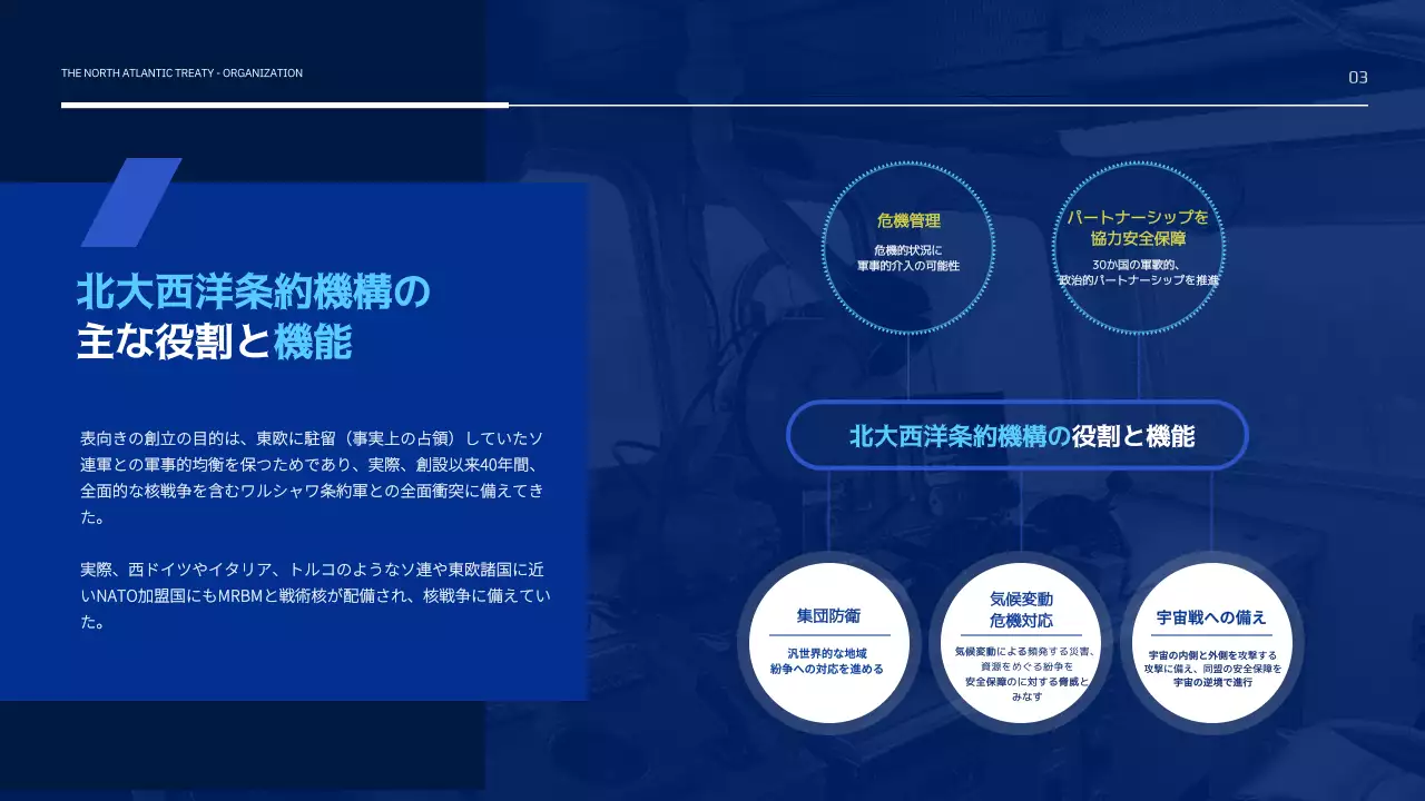 青 モダン 軍事 プレゼンテーション