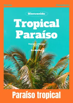Palmera Tropical Tropical, una palmera inspirada en las fiestas en color naranja cerceta