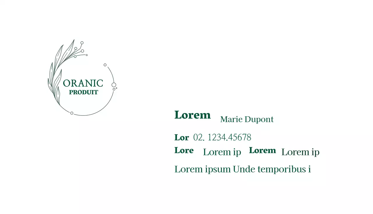 illustration verte logo écologique boutique personnelle