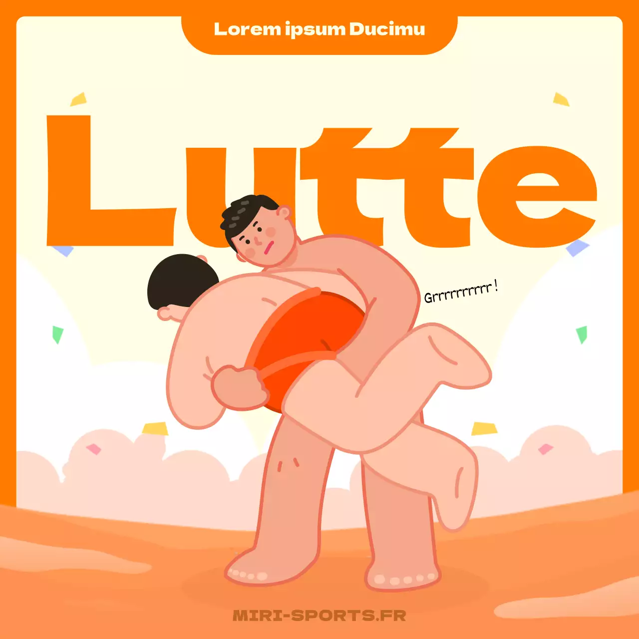 A propos de la lutte conceptuelle illustrée orange