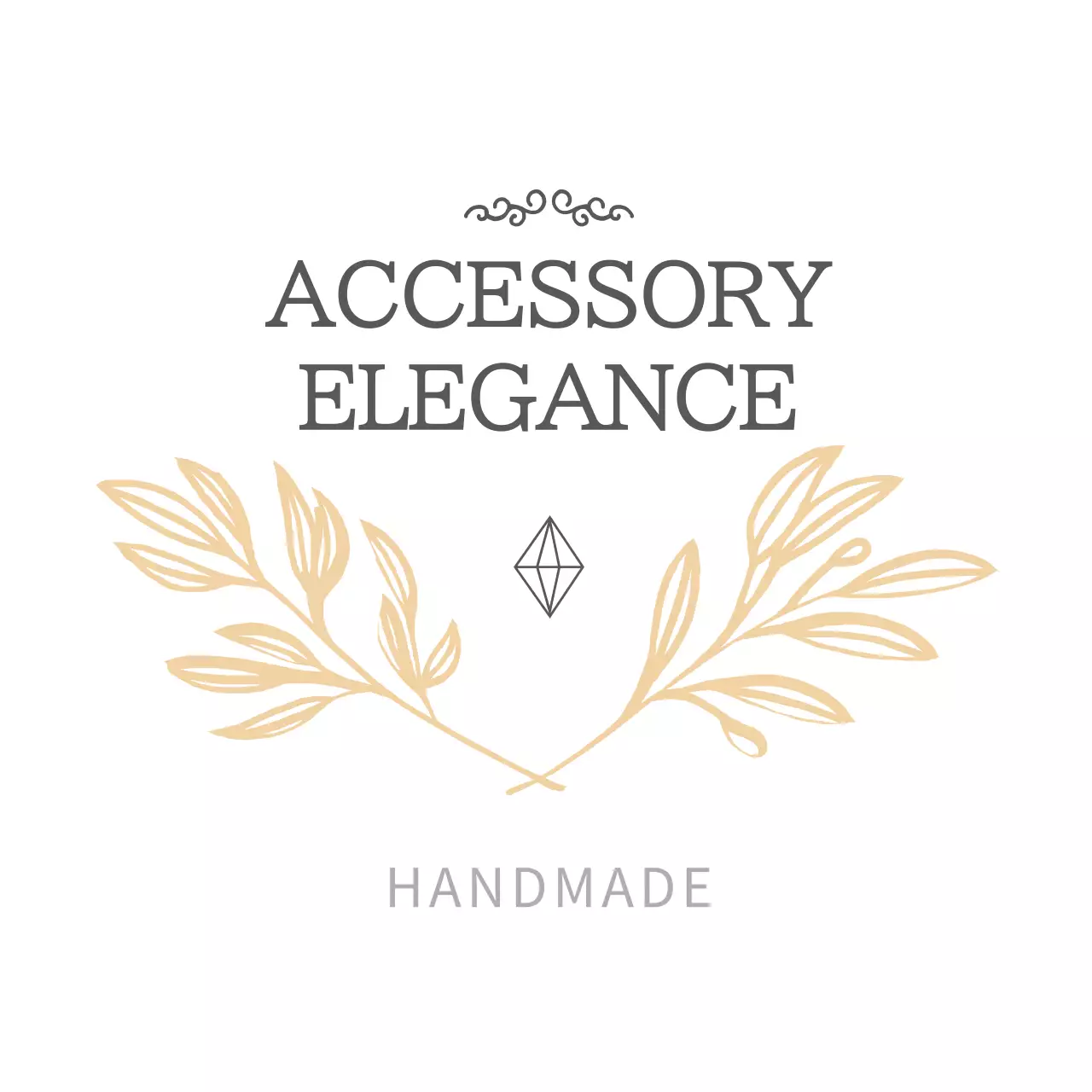 白 シンプル アクセサリー ロゴ ファンシーバナー