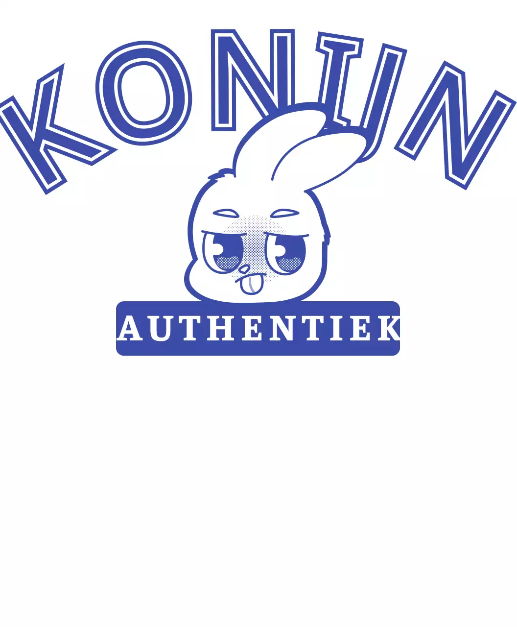 Titel en schattig konijn karakter concept