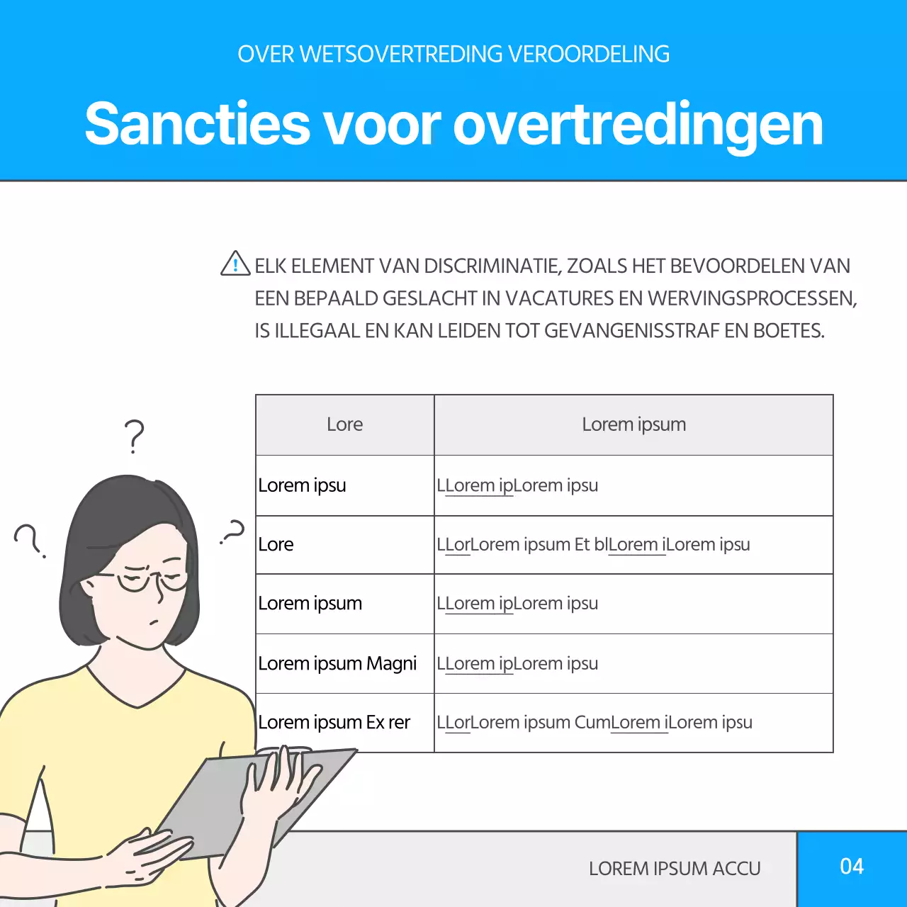Eenvoudige illustratie in blauw en citroen Werkgelegenheidszaken Gender Equality Act Amendment CardNews