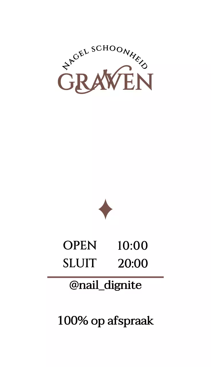 Luxueus en eenvoudig concept nagelsalonontwerp in bruin en zwart