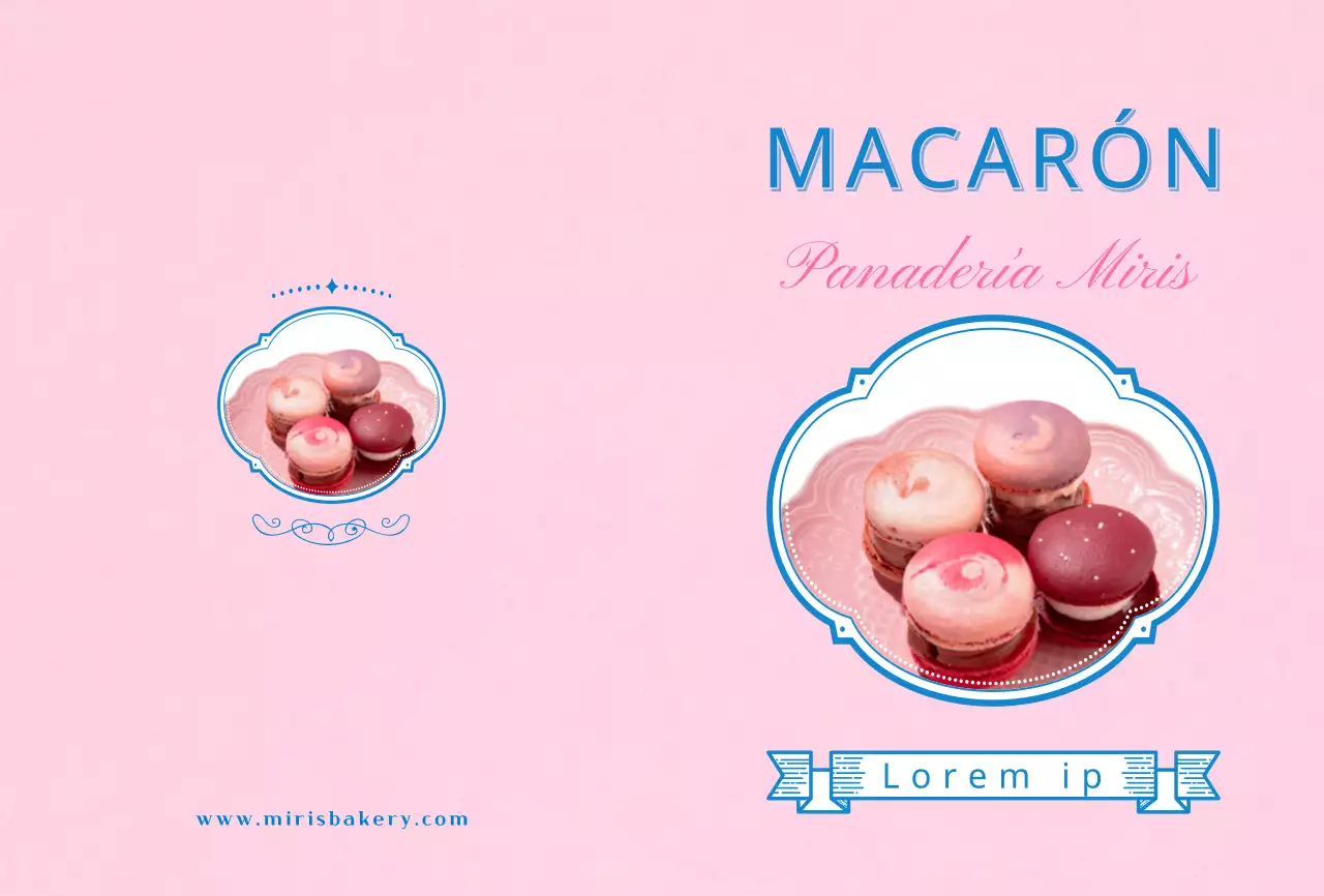 Resaltar los títulos en rosa y azul Macaron cafe instructions