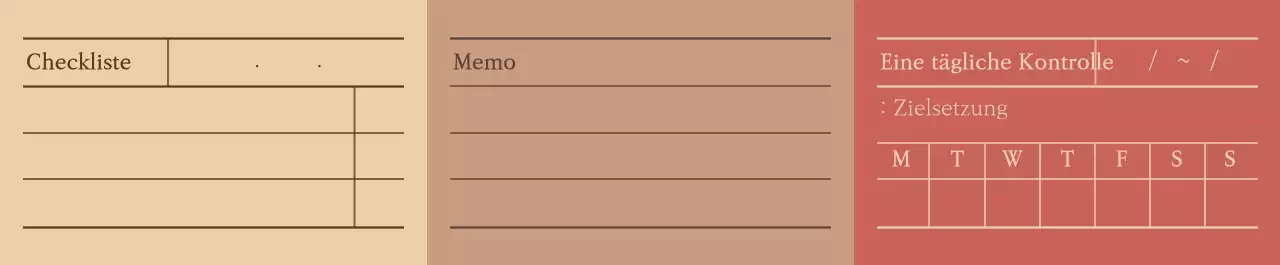 Sauberes Notizblock-Konzeptmuster in warmen Farben