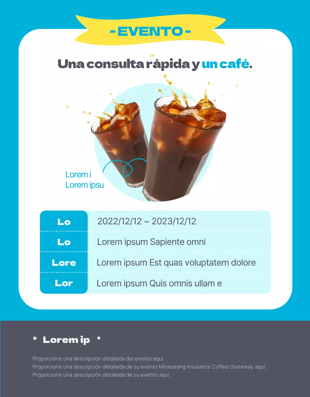 Presentamos un seguro de dependencia turquesa y limpio